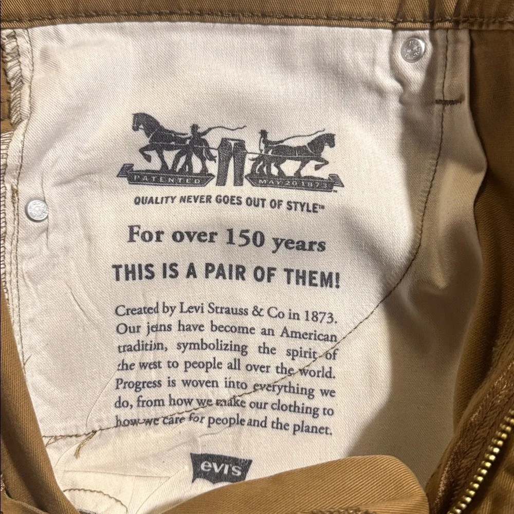 Levi's 541 Khaki/Tan Straight-Leg Jeans-Size:  38x36
